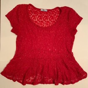 Sexy Lace Peplum Top